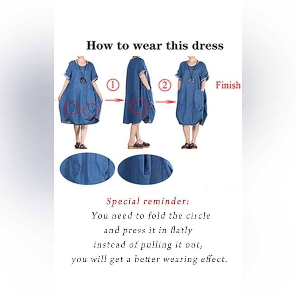 Amazon Blue Denim Tunic Dress - Picture 16 of 16